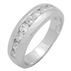 RCZ104126 - Sterling Silver 8mm CZ Mens Band Ring