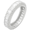 RCZ104146 - Sterling Silver CZ Baguette Eternity Band Ring 6mm