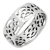 RPS1087 Silver Celtic Design band 8mm
