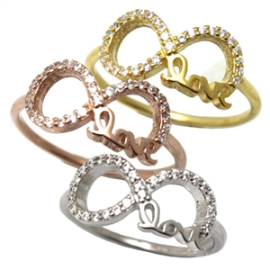 Sterling Silver Infinity Love Ladies Ring