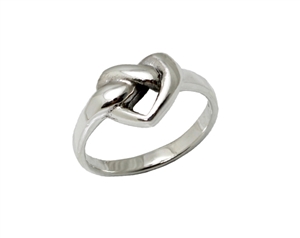 Sterling Silver Tie Heart Ring-SR017