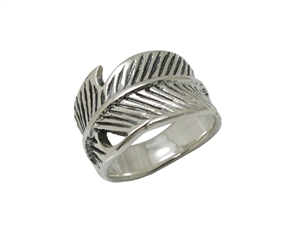 Sterling Silver Leaf Ring-SR019