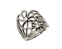 Sterling Silver Flower Ladies Ring