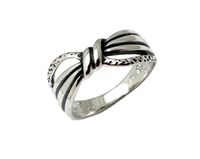 Sterling Silver Ribbon Ladies Ring