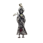 Santa Muerte Oxidized 2.25 Inch - STMTE07