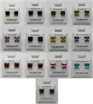 Sterling Silver CZ Square Stud Earrings Casting Setting 6 mm
