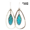 real butterfly wing "halo" earring