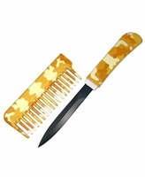 Camo Comb Knife Yellow