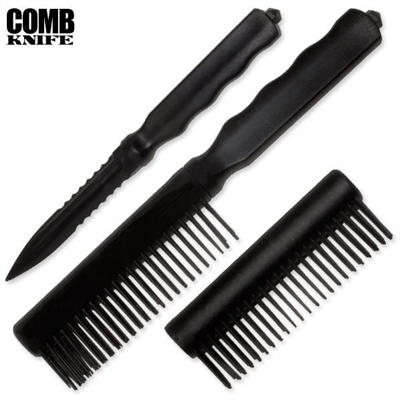 Comb Knife Hidden ABS Plastic: Black