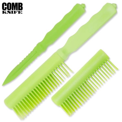 Comb Knife Hidden ABS Plastic: Green