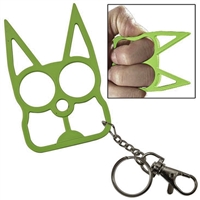 Kitty Cat Self Defense Keychains: Lime Green