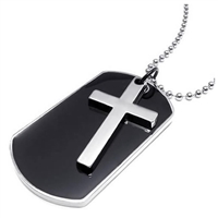 Dog Tag with Cross