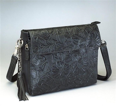 GTM-22 TOOLED AMERICAN COWHIDE - BLACK