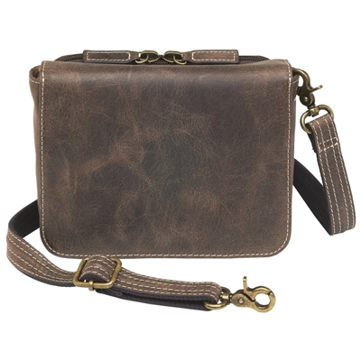 GTM/CZY-15 Distressed Buffalo Leather Cross Body Organizer