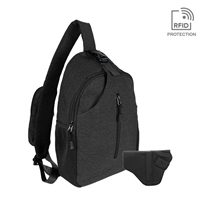 Kyle Minimalist Sling Shoulder Concealed Backpack: Black