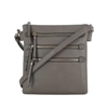 Multi-Pocket Concealed Carry Lock and Key Crossbody Gray