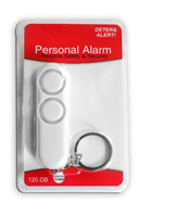 Personal  Alarm with Keychain: White