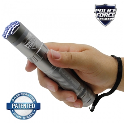 Police Force 9,200,000 Tactical Stun Flashlight - Gray