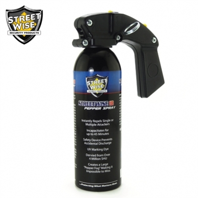 Lab Certified Streetwise 18 Pepper Spray, 16 oz. Pistol Grip