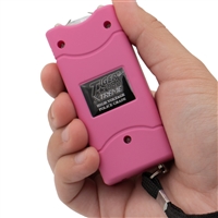 Pink Small Quantum Tiger USA Xtreme Stun Gun 96V with Leather Case