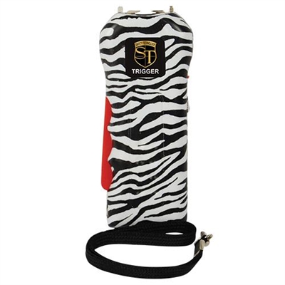 Trigger 18,000,000 Stun Gun Flashlight with Disable Pin Zebra