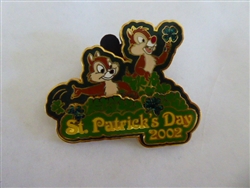 Disney Trading Pin 10548 DLR St. Patrick's Day 2002 - Chip & Dale