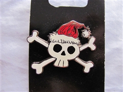 Disney Trading Pin 106327: Skull wearing Santa hat
