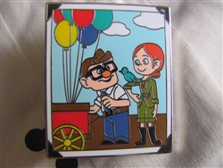 Disney Trading Pin 106870: Carl and Ellie as young marrieds from Booster set