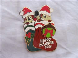 Disney Trading Pin  106951 Happy Holidays 2014 - Stockings Boxed Set - Chip & Dale Completer ONLY