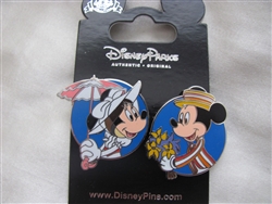 Disney Trading Pin 107809: Mickey & Minnie as Mary Poppins & Bert (2 Pin Set)