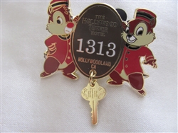 Disney Trading Pin 108062: Disney 2015 Tower of Terror Room 1313 featuring Chip 'N Dale