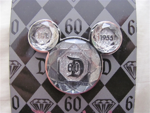 1 X Disneyland 60th Anniversary Diamond Celebration 4 Trading Pin Starter  Set + Lanyard