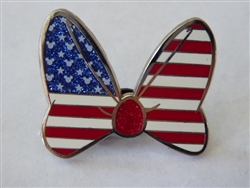 Disney Trading Pin 109454 2015 Minnie Mouse Bow - USA American Flag