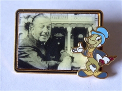 Disney Trading Pin 10948 Disneyland - 100th Birthday Picture Frame Series (Jiminy Cricket & Walt)