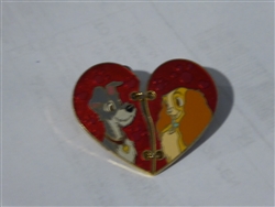 Disney Trading Pins 113657 Lady and the Tramp Two Piece Heart