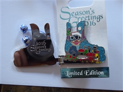 Disney Trading Pin 119487 Seasons Greetings 2016: Stitch Ice Skates