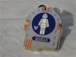 Disney Trading Pin 119778 DLR - 2017 Hidden Mickey - Signs - Space Mountain Womens Restroom