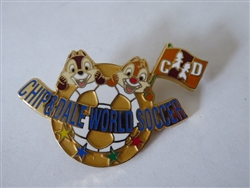 Disney Trading Pin 12582     M&P - Chip & Dale - Soccer Ball - Mickey World Soccer 2002