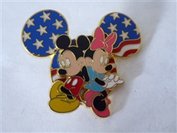 Disney Trading Pins 12619 DLR Cast Member - Patriotic Mickey Head (Mickey & Minnie)