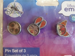 Disney Trading Pins 126280 DS - Lenticular Emoji Set of 3 - Zootopia