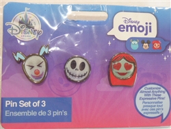 Disney Trading Pin 126281 DS - Lenticular Emoji Set of 3 - Nightmare Before Christmas