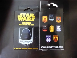 Disney Trading Pin 127333 Star Wars Retro Mystery Pin Set Box