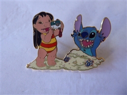 Disney Trading Pin 12815 DCA - Lilo & Stitch In the Sand (Mystery/Surprise Pin)