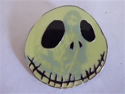 Disney Trading Pins 128848 Nightmare Before Christmas - Jack Skellington face with Sally glow pin