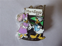 Disney Trading Pin 130894 Dapper Day - Fine & Dandy 2018 - Donald and Daisy Signpost