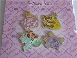 Disney Trading Pins 132477 Disney Princess with Quote Set