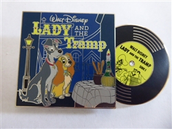 Disney Trading Pin 134171 Vintage Vinyl - Pin of the Month - Lady and the Tramp