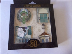 Disney Trading Pins 136224 DLR - The Haunted Mansion 50th Anniversary - Exterior Elements Set