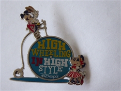 Disney Trading Pin 140136 D23 Expo 2019 - The Dapper Collection - Mickey and Minnie Bicycle pin