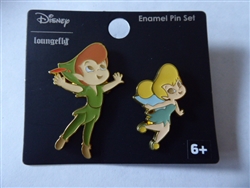 Disney Trading Pin 141724 Loungefly - Chibi Peter Pan & Tinker Bell Set